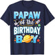 Papaw of The Birthday Boy Astronaut Family Space Planets T-Shirt - T-Shirt | Navy