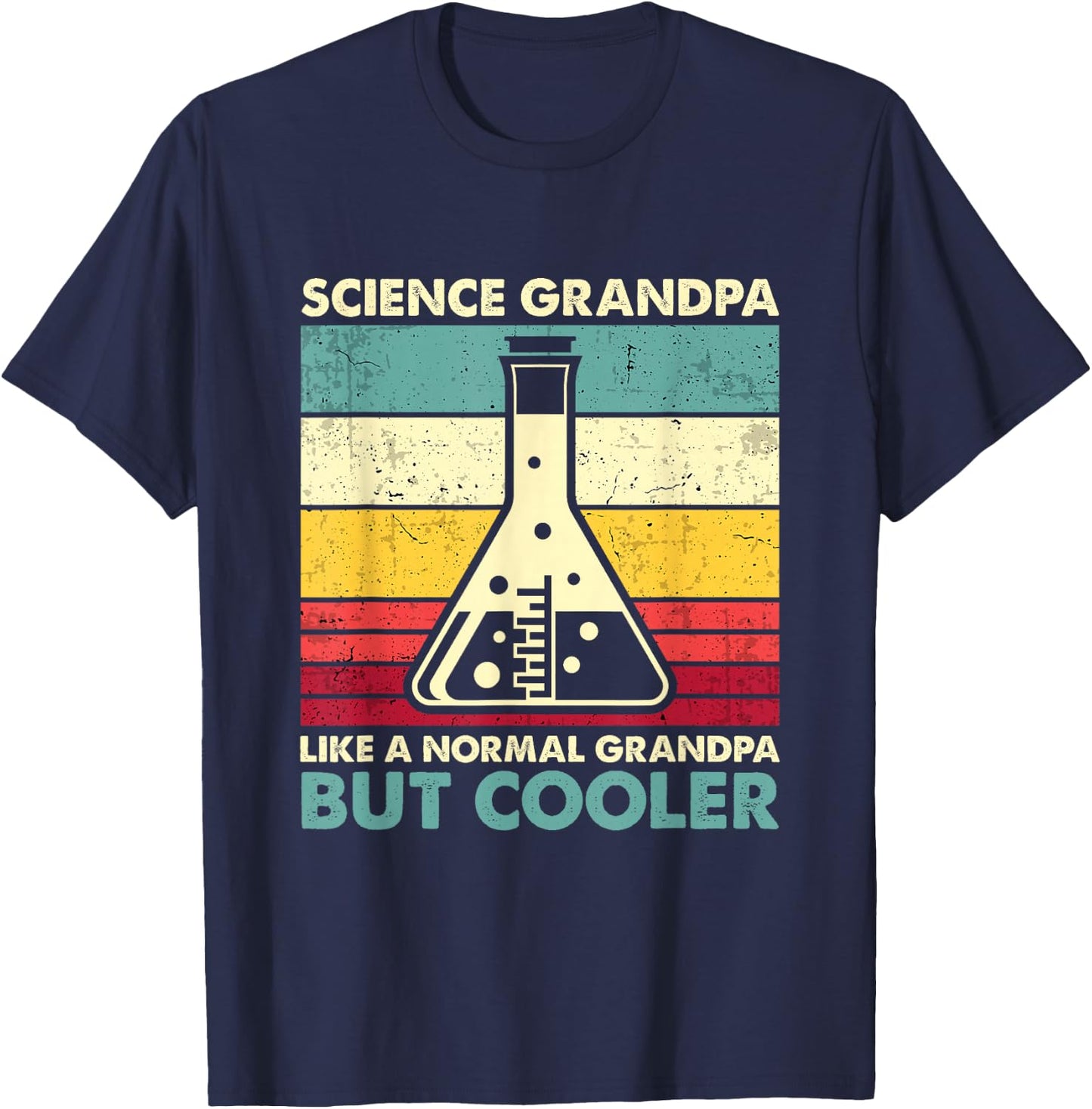 Science Grandpa - Funny Biology Chemistry Physics T-Shirt - T-Shirt | Navy