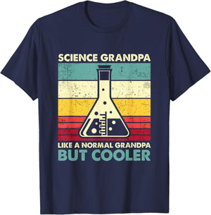 Science Grandpa - Funny Biology Chemistry Physics T-Shirt - T-Shirt | Navy