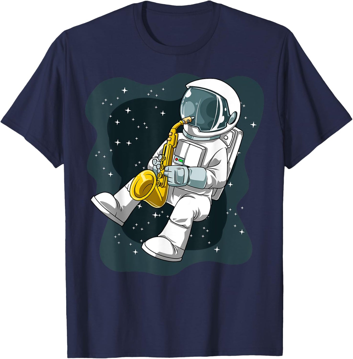 Astronaut Jazz Astronaut Sax Astronaut Playing Saxophone T-Shirt - T-Shirt | Navy