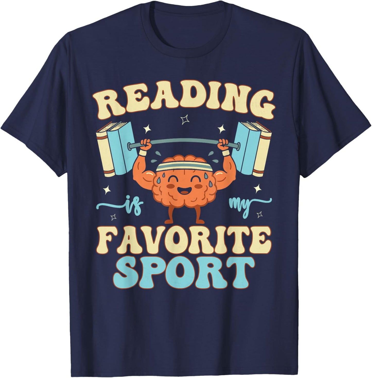 Librarian Reading is My Favorite Sport Book Lover T-Shirt - T-Shirt | Navy