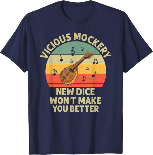 Vicious Mockery Bard T-Shirt - T-Shirt | Navy