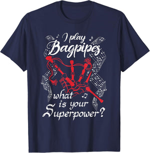 Bagpipes Player T-Shirt - T-Shirt | Navy