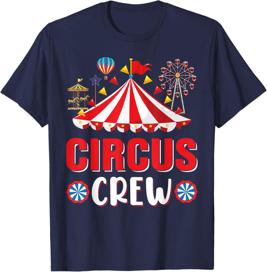 Circus Crew Funny Circus Staff Costume Circus Theme Party T-Shirt - T-Shirt | Navy