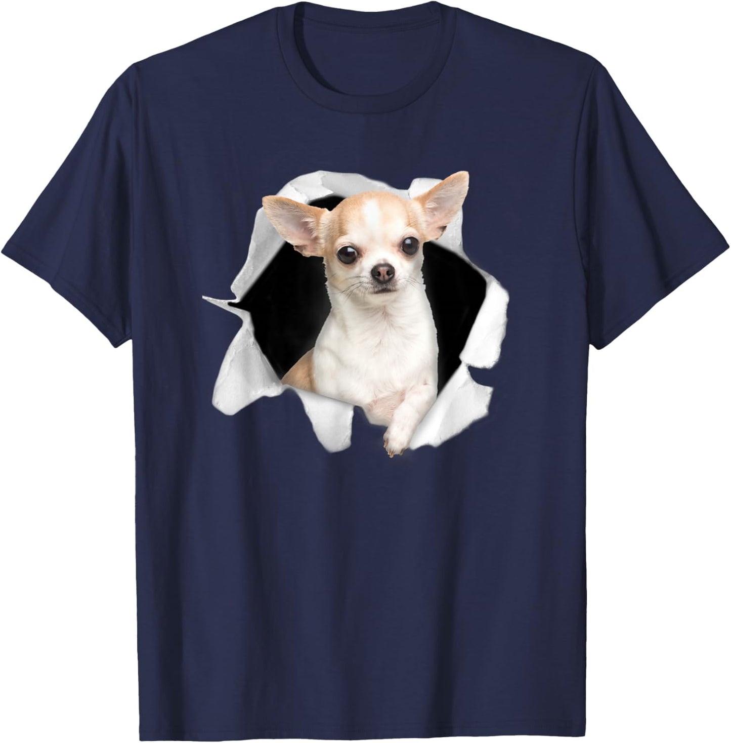 Cute Chihuahua Shirt Dog Puppy Lover Men Women Boys Girls T-Shirt - T-Shirt | Navy