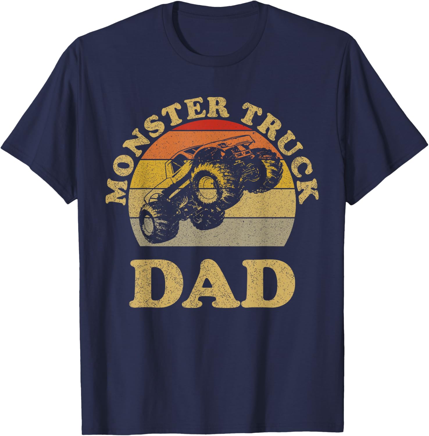 Monster Truck Dad Shirt Retro Vintage Monster Truck Shirt T-Shirt - T-Shirt | Navy