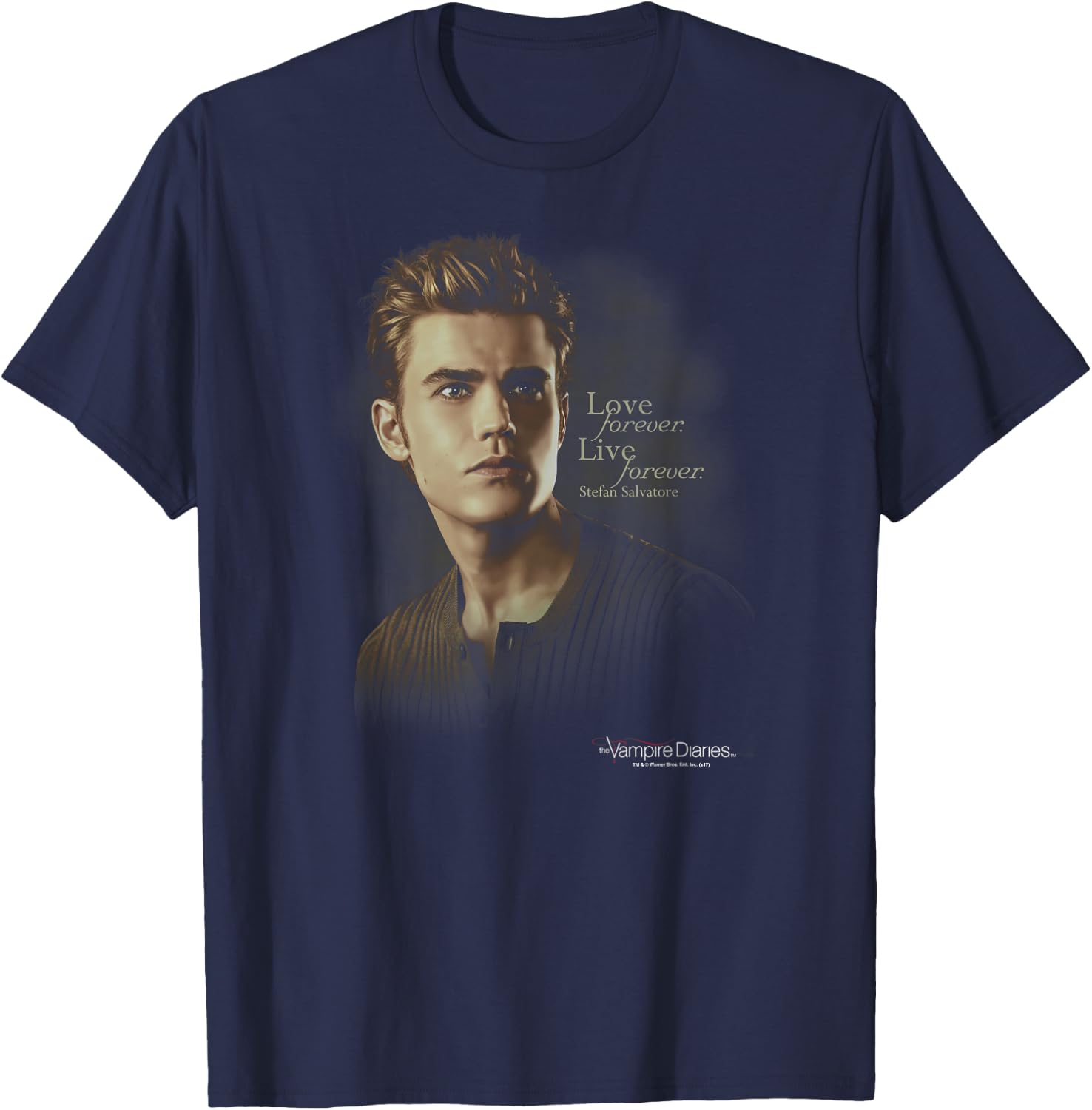 Vampire Diaries Stefan Forever T-Shirt - T-Shirt | Navy