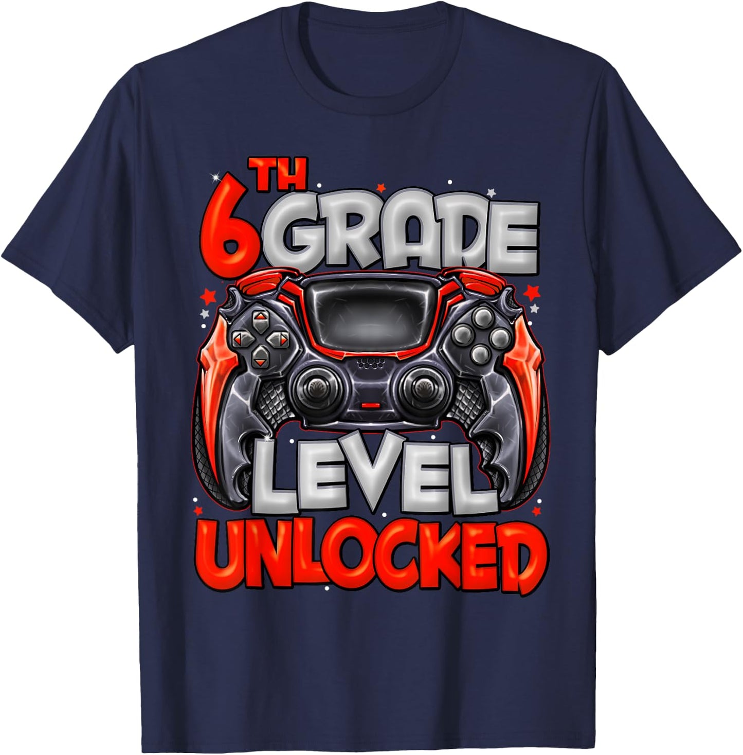 6th Grade Level Unlocked Game On 6th Grade Back To School T-Shirt - T-Shirt | Navy