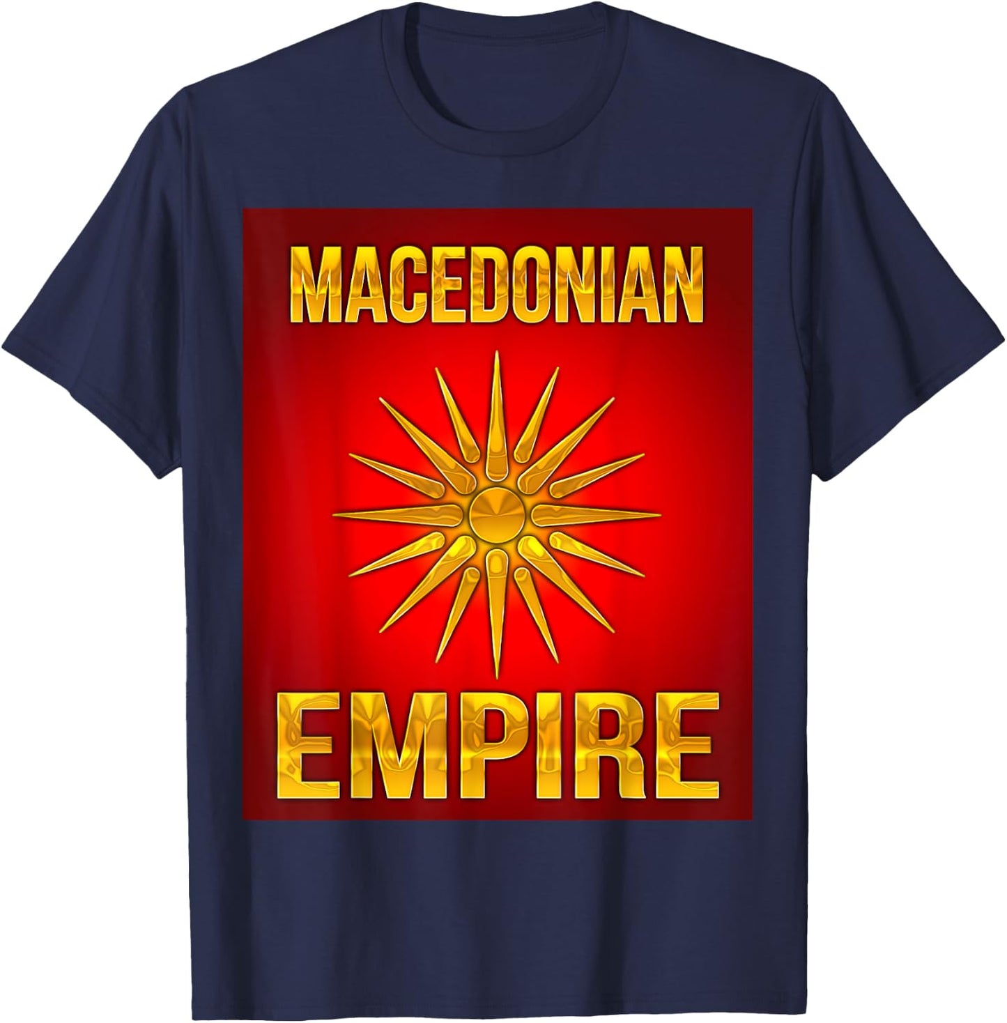 Macedonian Empire The Land of the Sun T-Shirt - T-Shirt | Navy