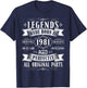 Legends Born in 1981 44th Birthday 44 Years Old Bday Men T-Shirt - T-Shirt | Navy