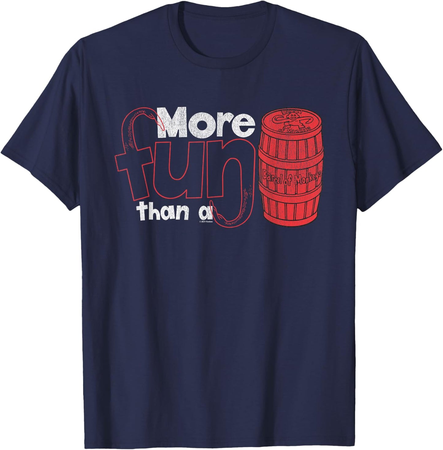 More Fun Than A Barrel of Monkeys T-Shirt - T-Shirt | Navy