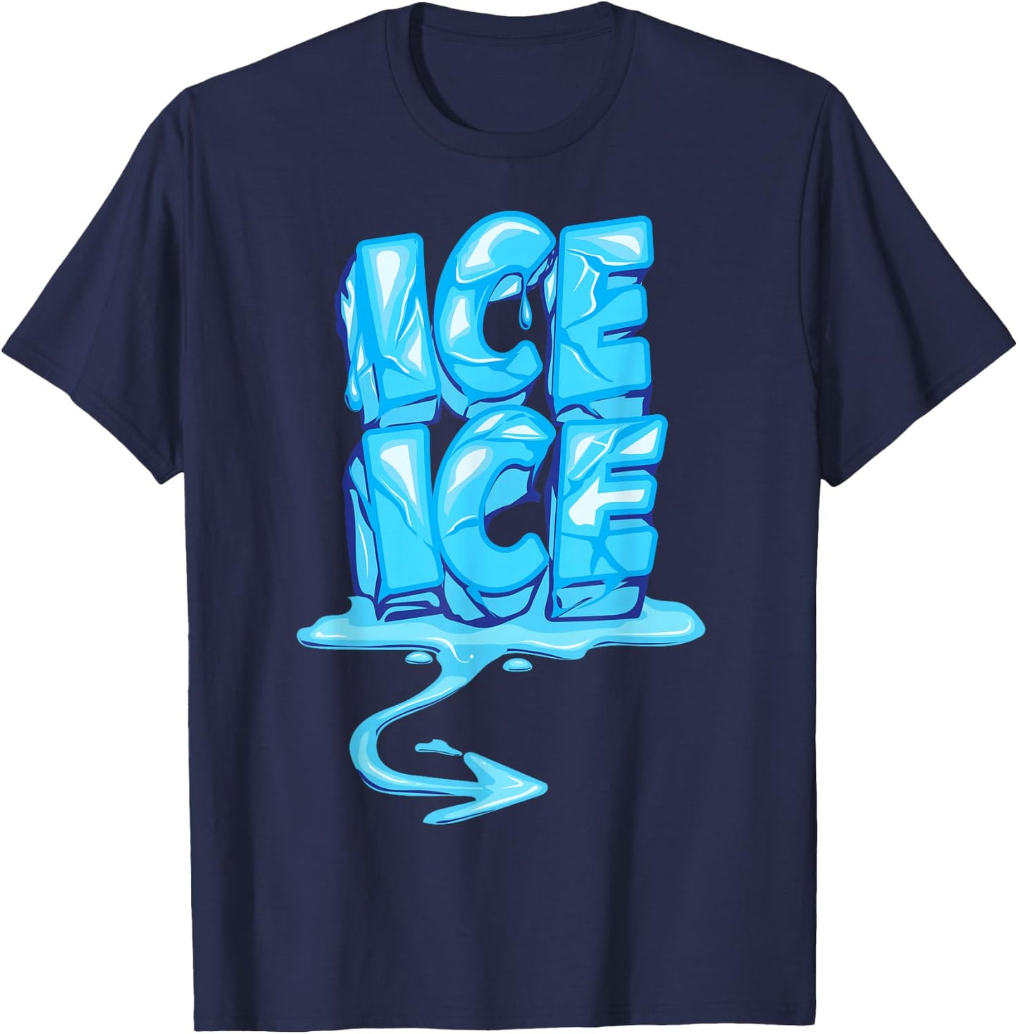 Ice Ice Arrow Pregnancy and Baby Announcement Winter T-Shirt - T-Shirt | Navy