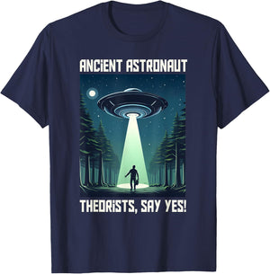 Flying Saucer - Ancient Astronaut Theorists Say Yes T-Shirt - T-Shirt | Navy