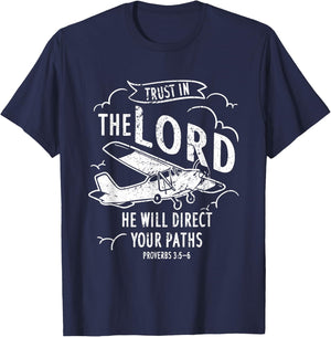 Christian Pilot Gifts - Airplane Pilot Funny Pilot Gift T-Shirt - T-Shirt | Navy