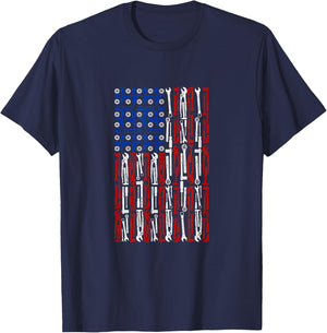 Mechanic's USA Flag | American Flag Made of Tools T-Shirt - T-Shirt | Navy