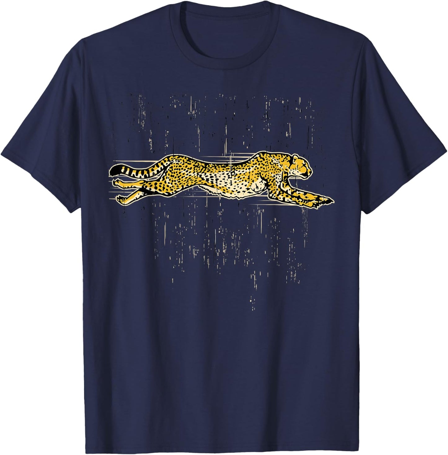 Cheetah Funny - Cheetah Lover - -Adults Black Cotton - Small - - Short Sleeve T-Shirt - T-Shirt | Navy
