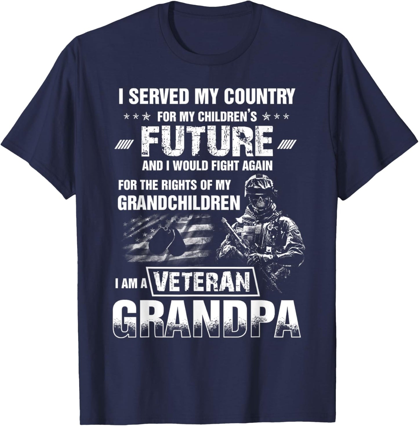 I Served My Country For My Children's Future T-Shirt - T-Shirt | Navy