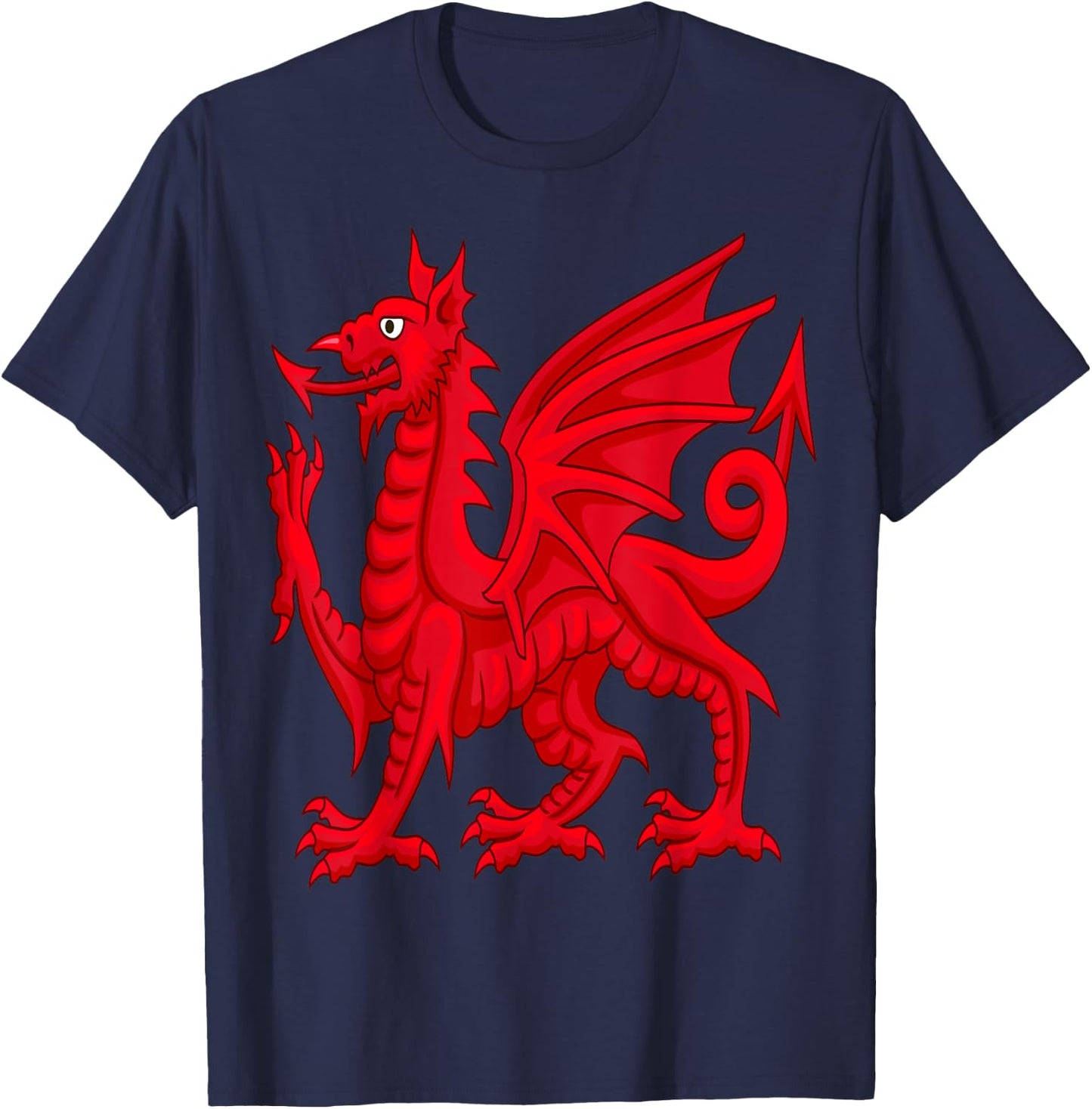 Welsh Dragon CYMRU Flag souvenir Gift Cardiff Welsh T-Shirt - T-Shirt | Navy