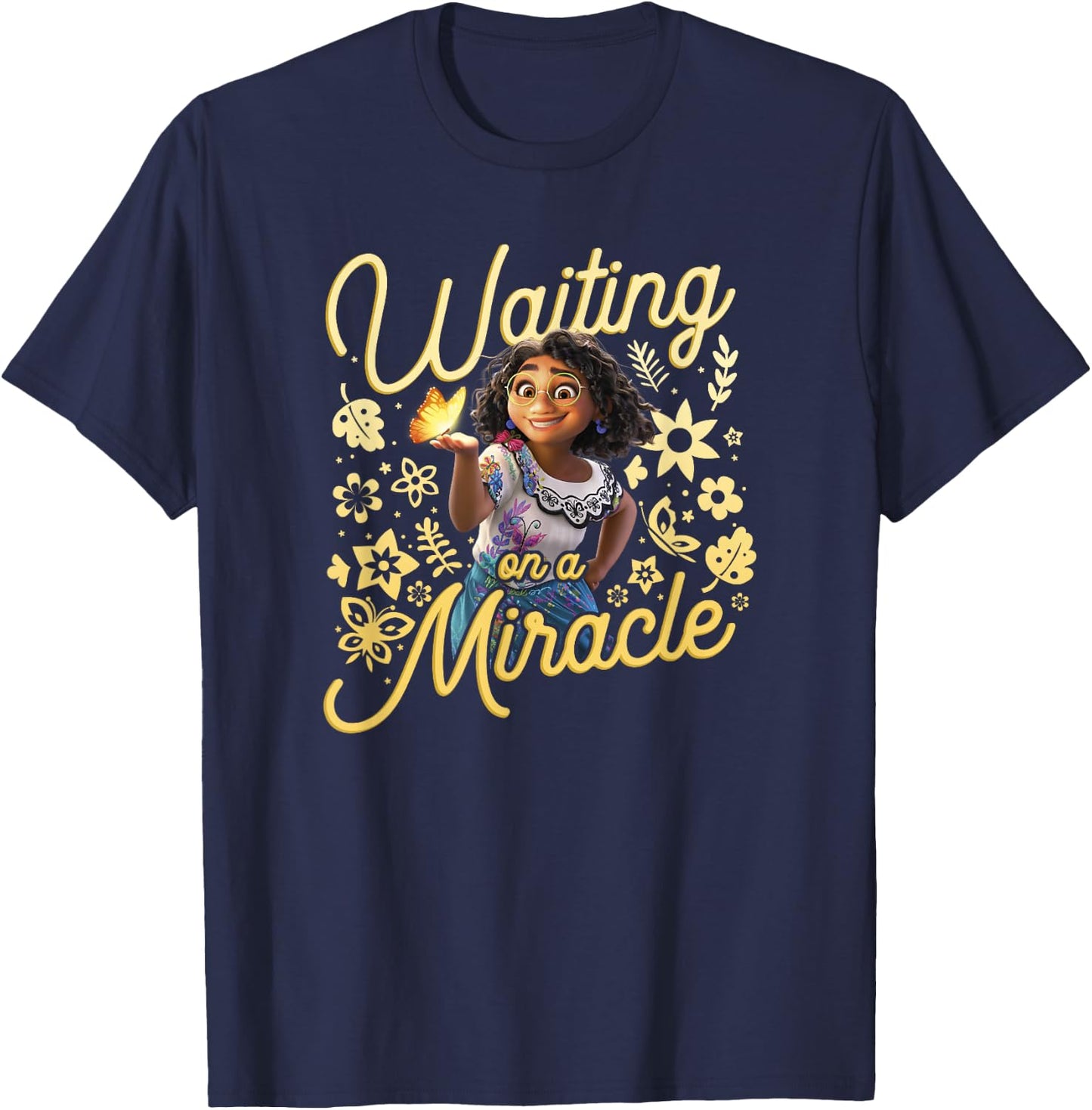 Disney Encanto Mirabel Waiting On A Miracle Butterfly T-Shirt - T-Shirt | Navy