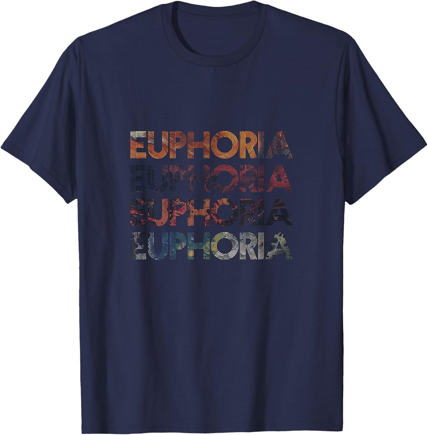 Aesthetic Art EUPHORIA - Women's Classic Fit Black Lace-Embellished - Small T-Shirt - T-Shirt | Navy