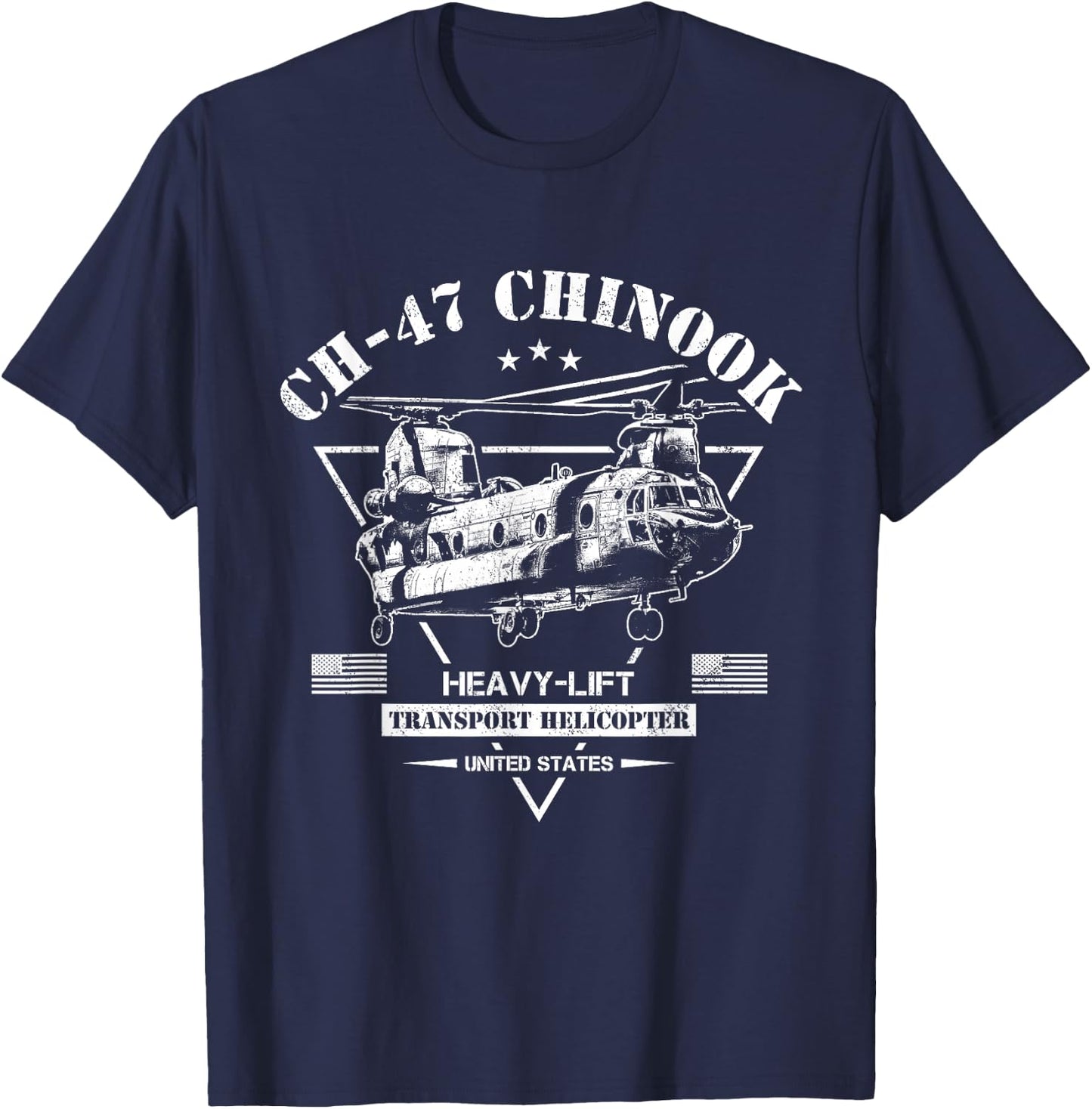 CH-47 Chinook Helicopter T-Shirt - T-Shirt | Navy