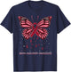 Brain Aneurysm Awareness Butterfly T-Shirt - T-Shirt | Navy