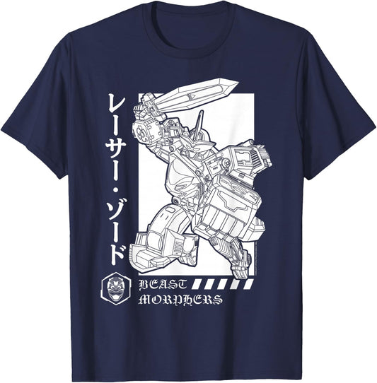 Power Rangers Beast Morphers Kanji T-Shirt - T-Shirt | Navy