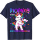Mommy of the Birthday Princess Girl Flossing Unicorn Mom T-Shirt - T-Shirt | Navy