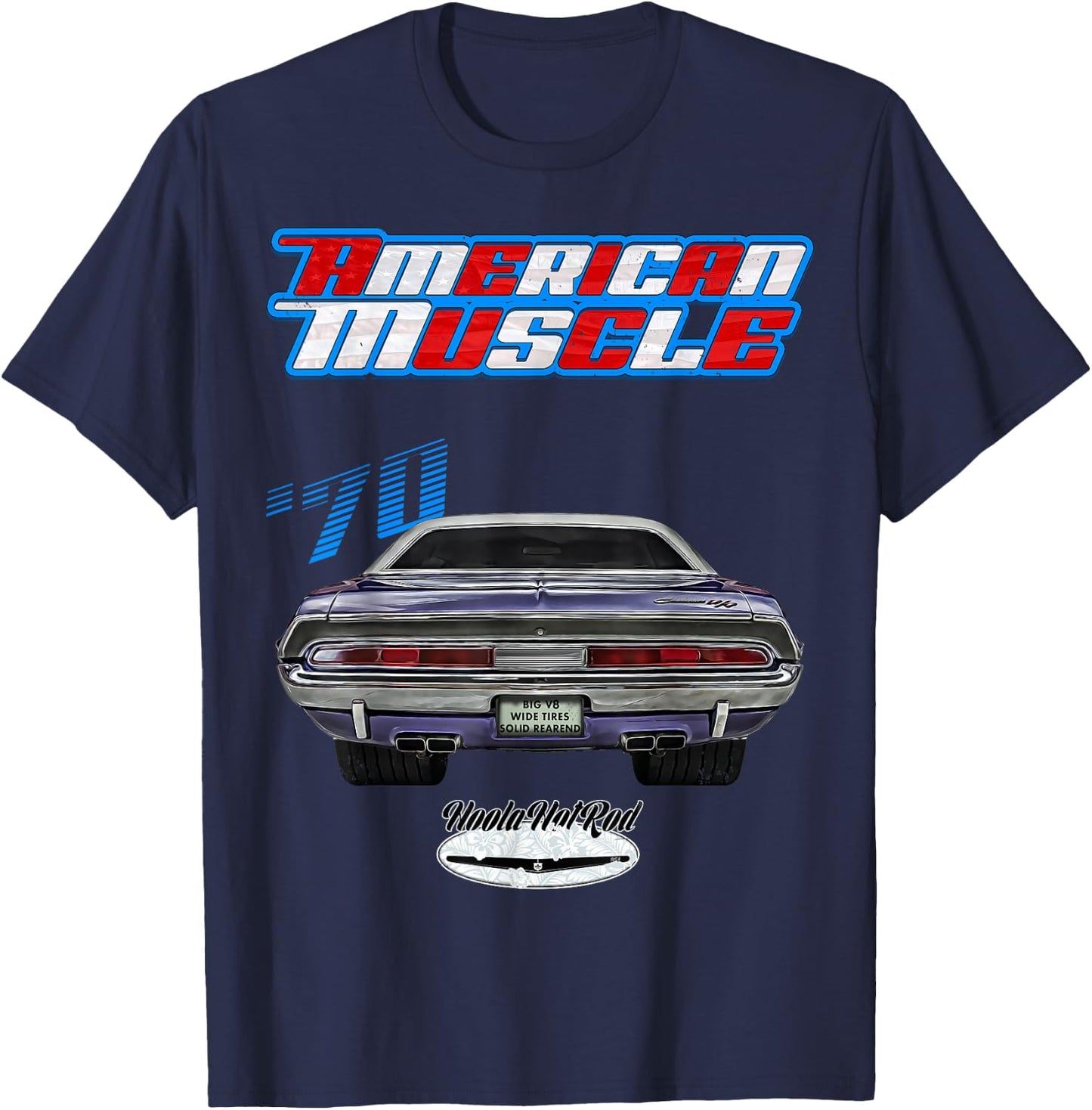 1970 Challenger,Hot Rod,Muscle Car,Magnum,R/T SE,440,Rally T-Shirt - T-Shirt | Navy