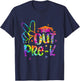 Peace Out Pre-K Preschool Happy Last Day Of School Tie Dye T-Shirt - T-Shirt | Navy