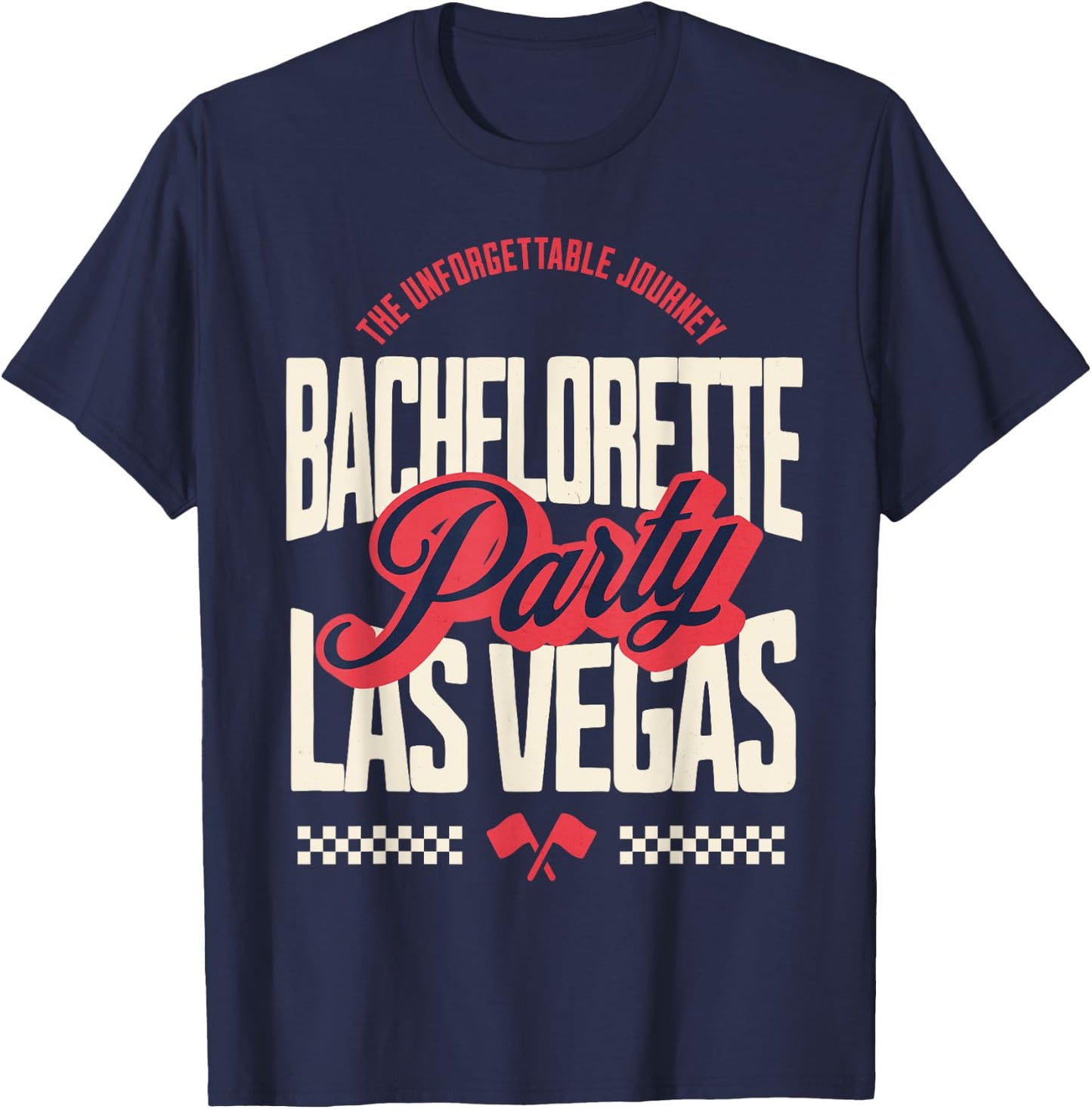 Bachelorette Party Las Vegas Matching Bride Favor Souvenir T-Shirt - T-Shirt | Navy