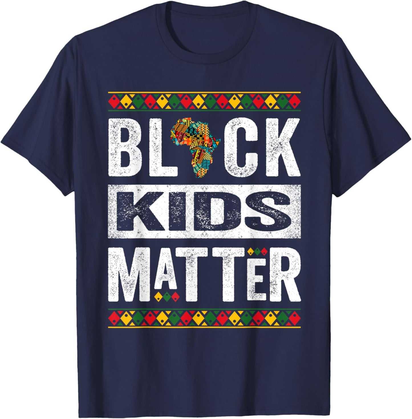 Black Kids Matter Children Black History Month T-Shirt - T-Shirt | Navy