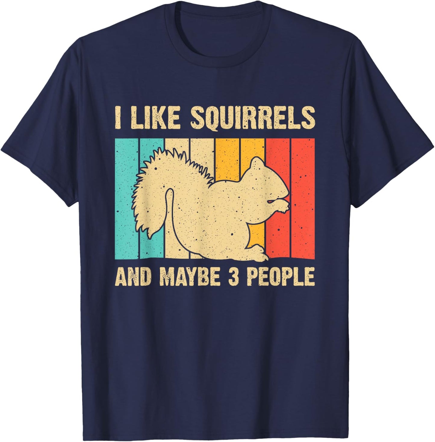 Funny Squirrel Design For Kids Men Women Pet Squirrel Lovers T-Shirt - T-Shirt | Navy