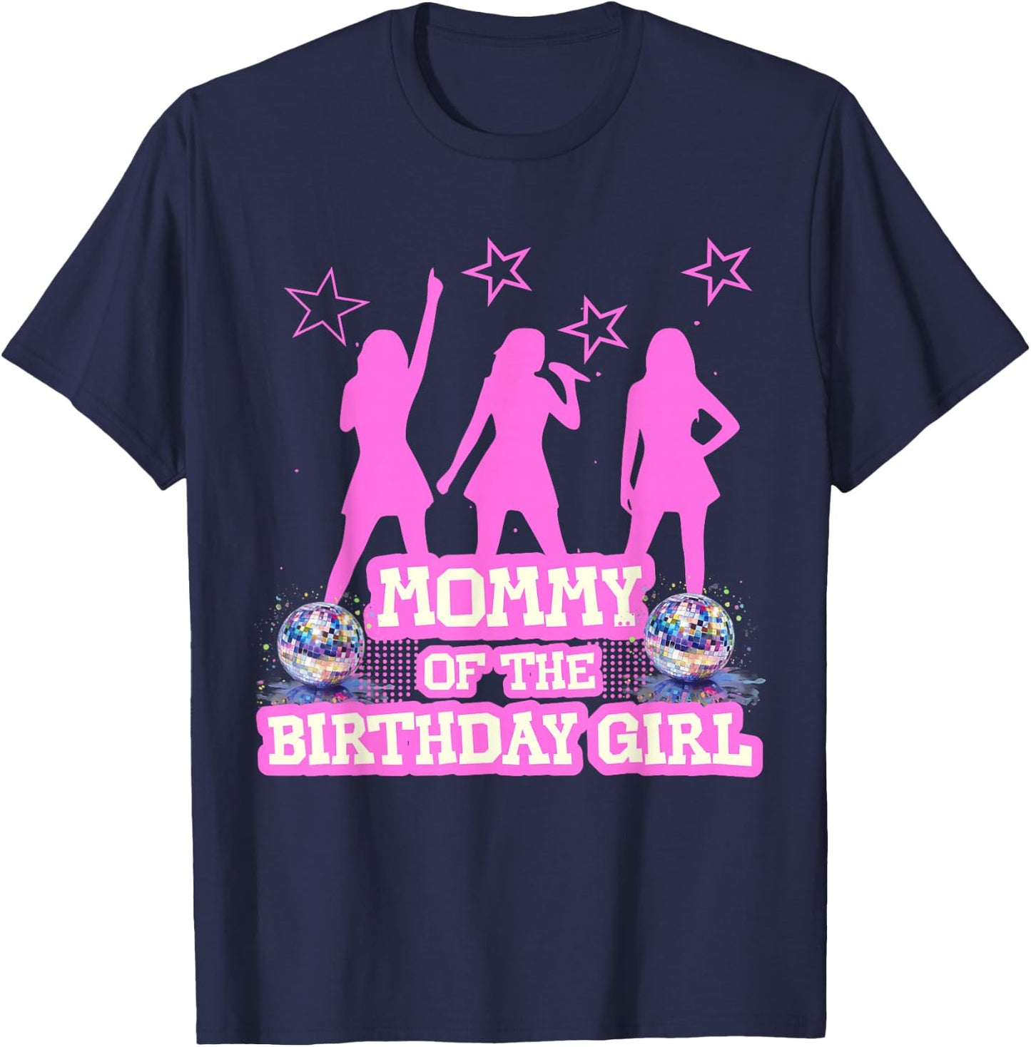 Mommy of The Kpop Girl Birthday Family Matching Party T-Shirt - T-Shirt | Navy