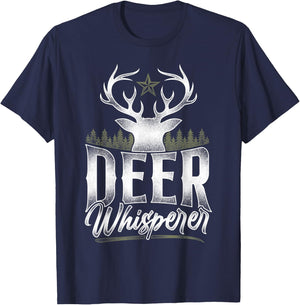 Buck Deer Hunting Hunter Vintage Deer Whisperer T-Shirt - T-Shirt | Navy