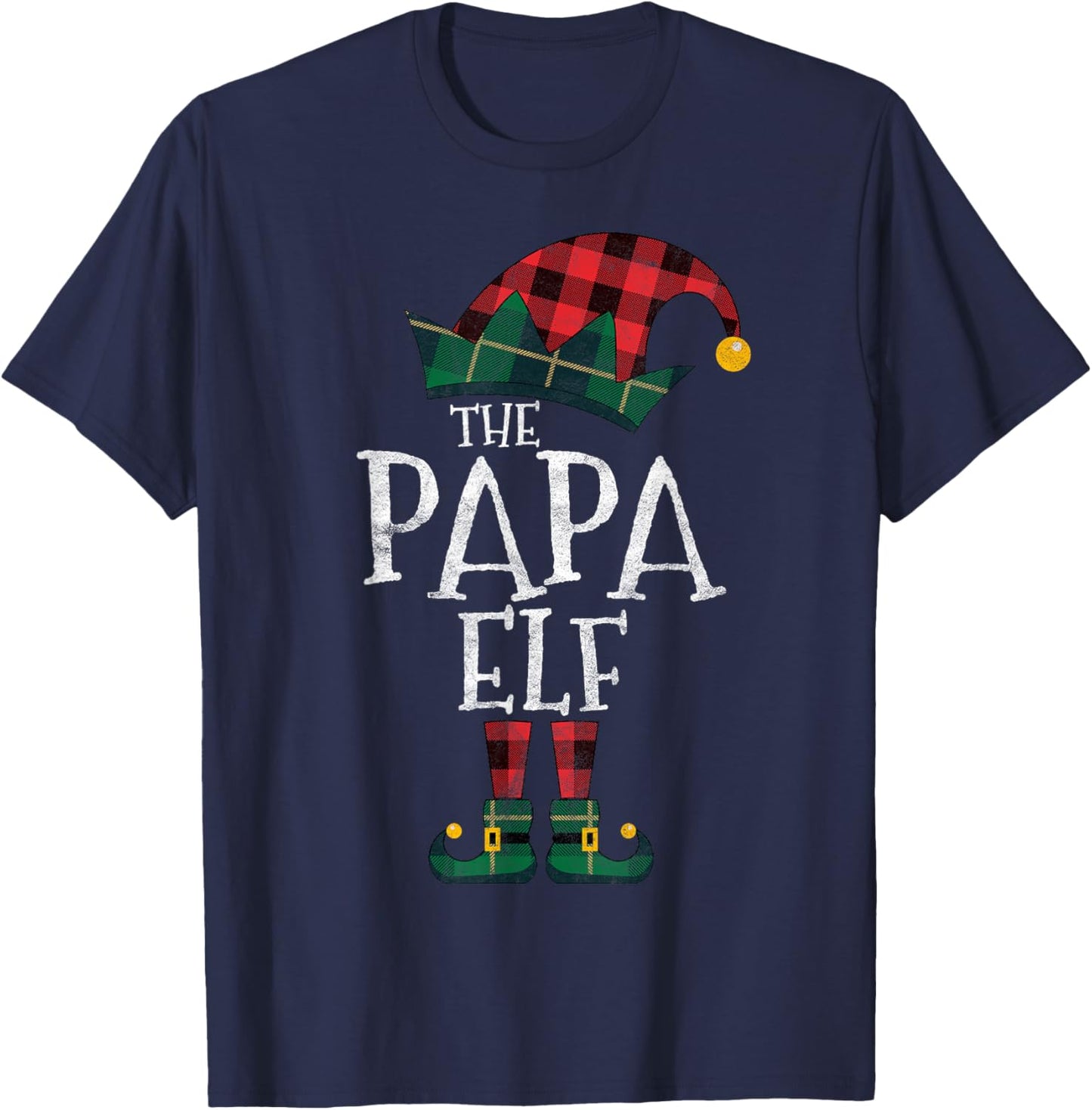 The Papa Elf Matching Family Group Gift Funny Christmas Xmas T-Shirt - T-Shirt | Navy