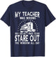 Funny Truck Driver T Shirts & Trucker Gift My Teacher was Wrong Trucker Black Men's Medium Classic Fit Short Sleeve Trucker T-Shirt - T-Shirt | Navy