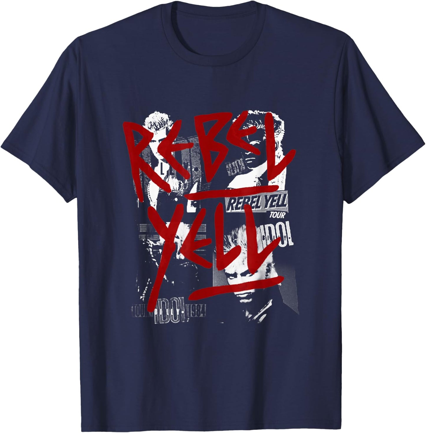 Billy Idol - Rebel Yell Tour Small T-Shirt - T-Shirt | Navy