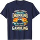 Today's Cruise Forecast Drinking with A Chance of Gambling T-Shirt - T-Shirt | Navy