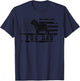 Pug Dad Distressed American Flag Patriotic Dog T-Shirt - T-Shirt | Navy