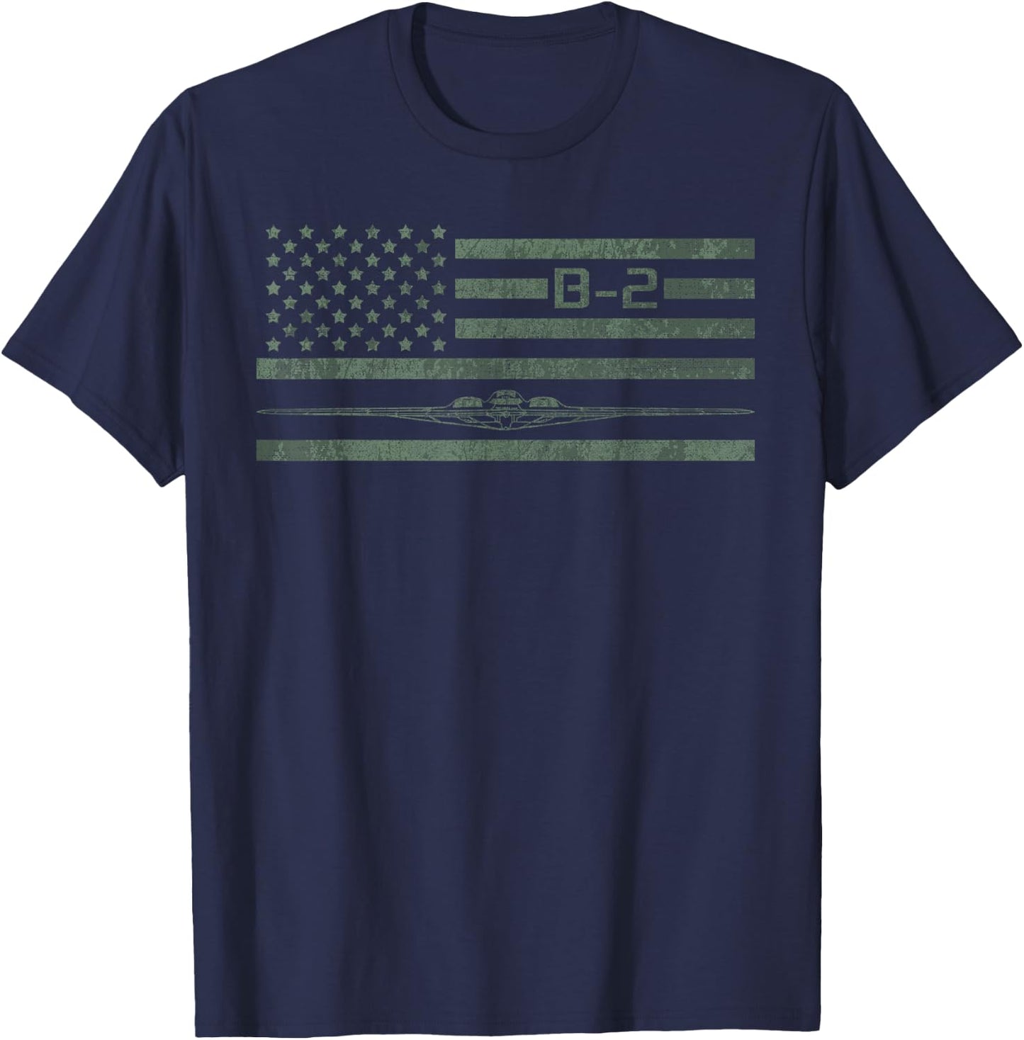 B-2 Stealth Bomber US Aircraft Airplane US Patriot T-Shirt - T-Shirt | Navy