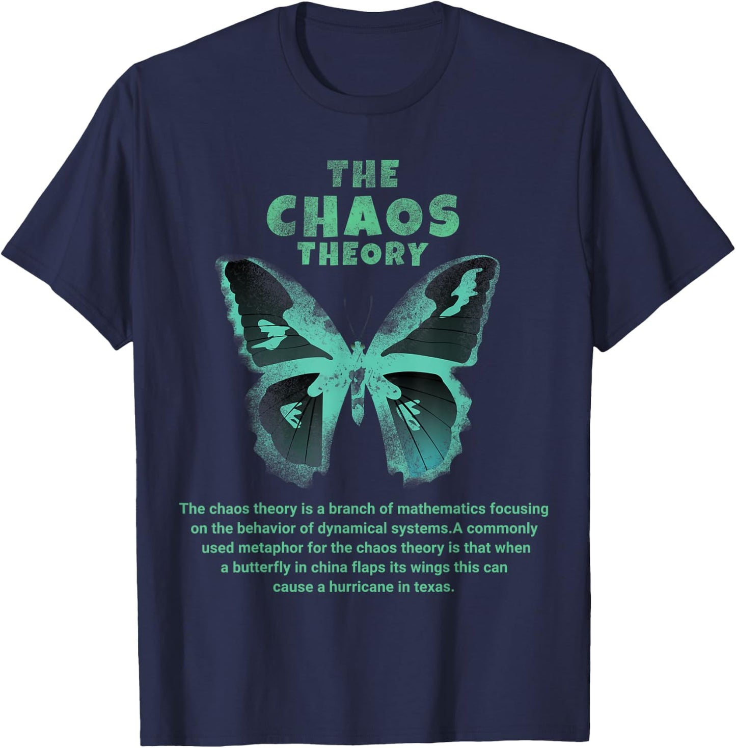 The Chaos Theory Butterfly Cyclone T-Shirt - T-Shirt | Navy