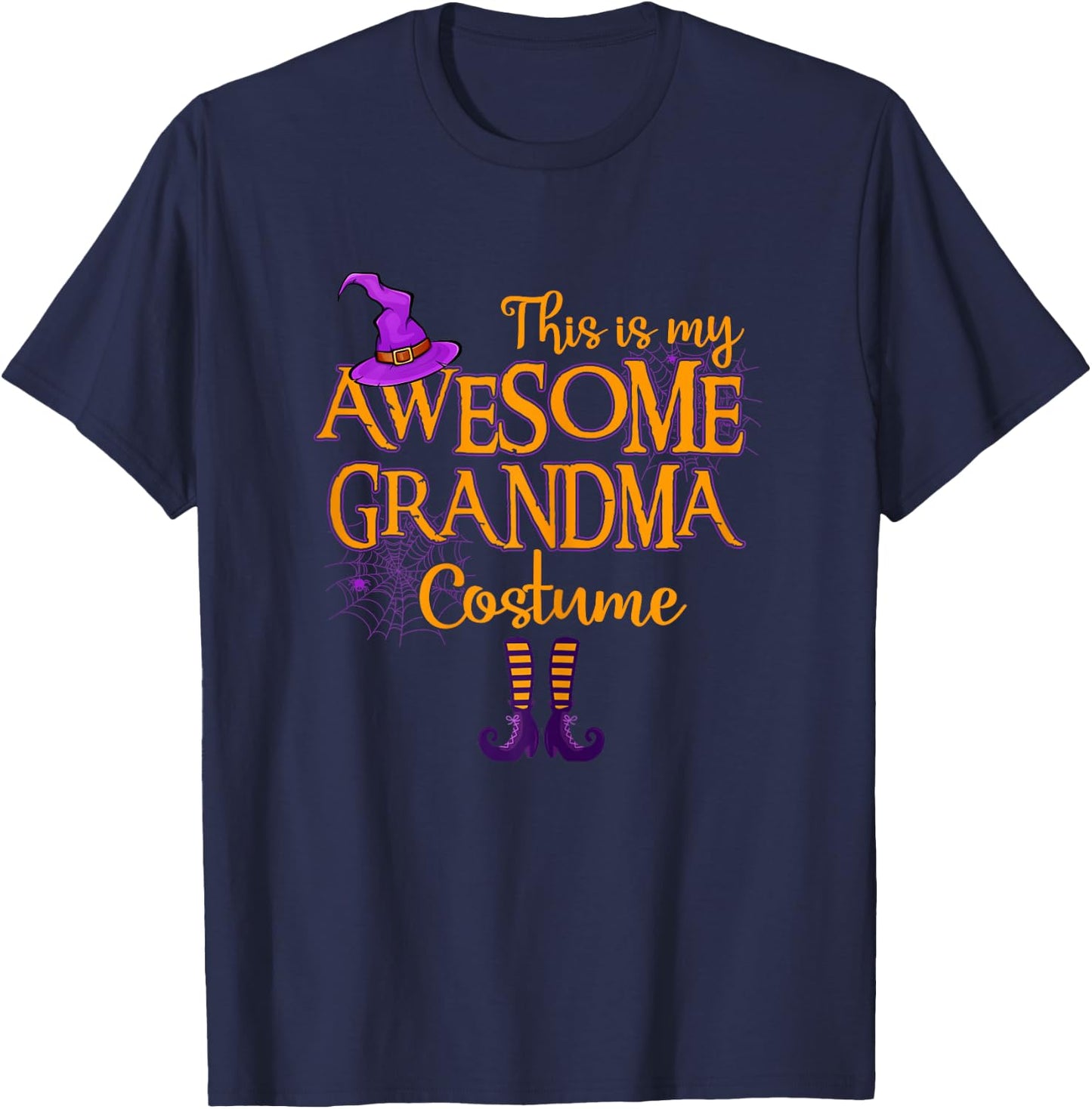 Grandma Costume Gift - This is My Awesome Grandma Costume T-Shirt - T-Shirt | Navy