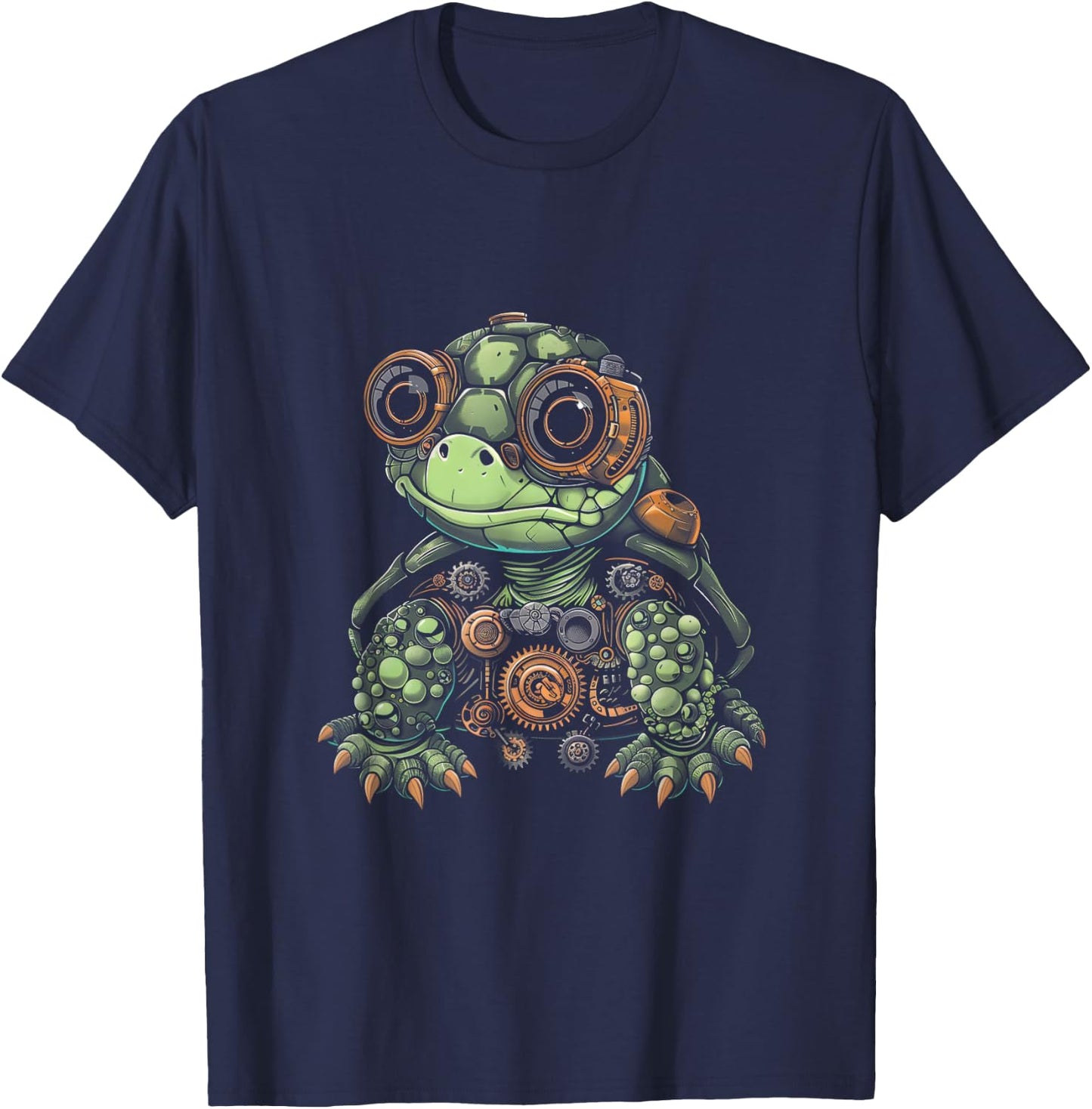 Steampunk Baby Turtle Women Men Kids Steampunk Turtle T-Shirt - T-Shirt | Navy