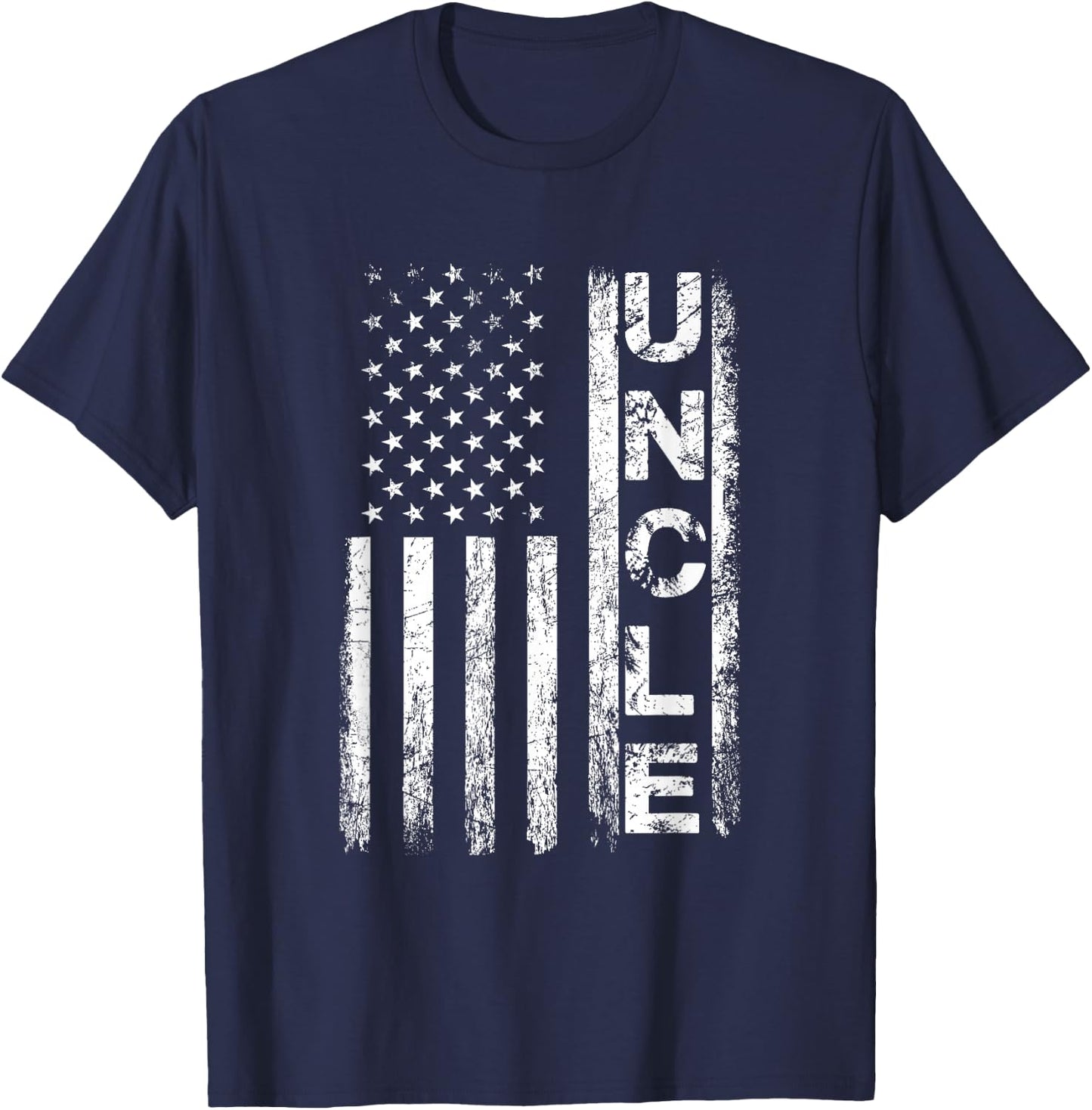 Uncle Vintage American Flag Father's Day 4th of July Uncle T-Shirt - T-Shirt | Navy