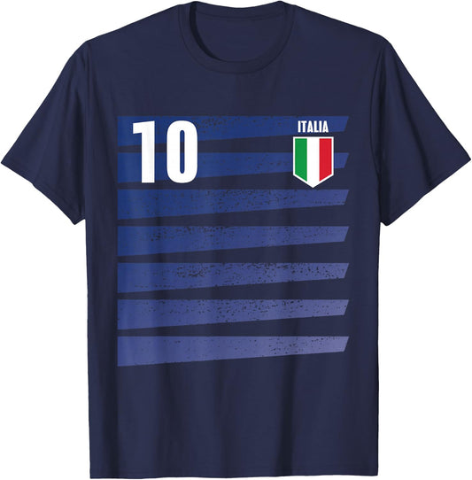 Italy Soccer Jersey 2020 2021 Italia Football Team T-Shirt - T-Shirt | Navy
