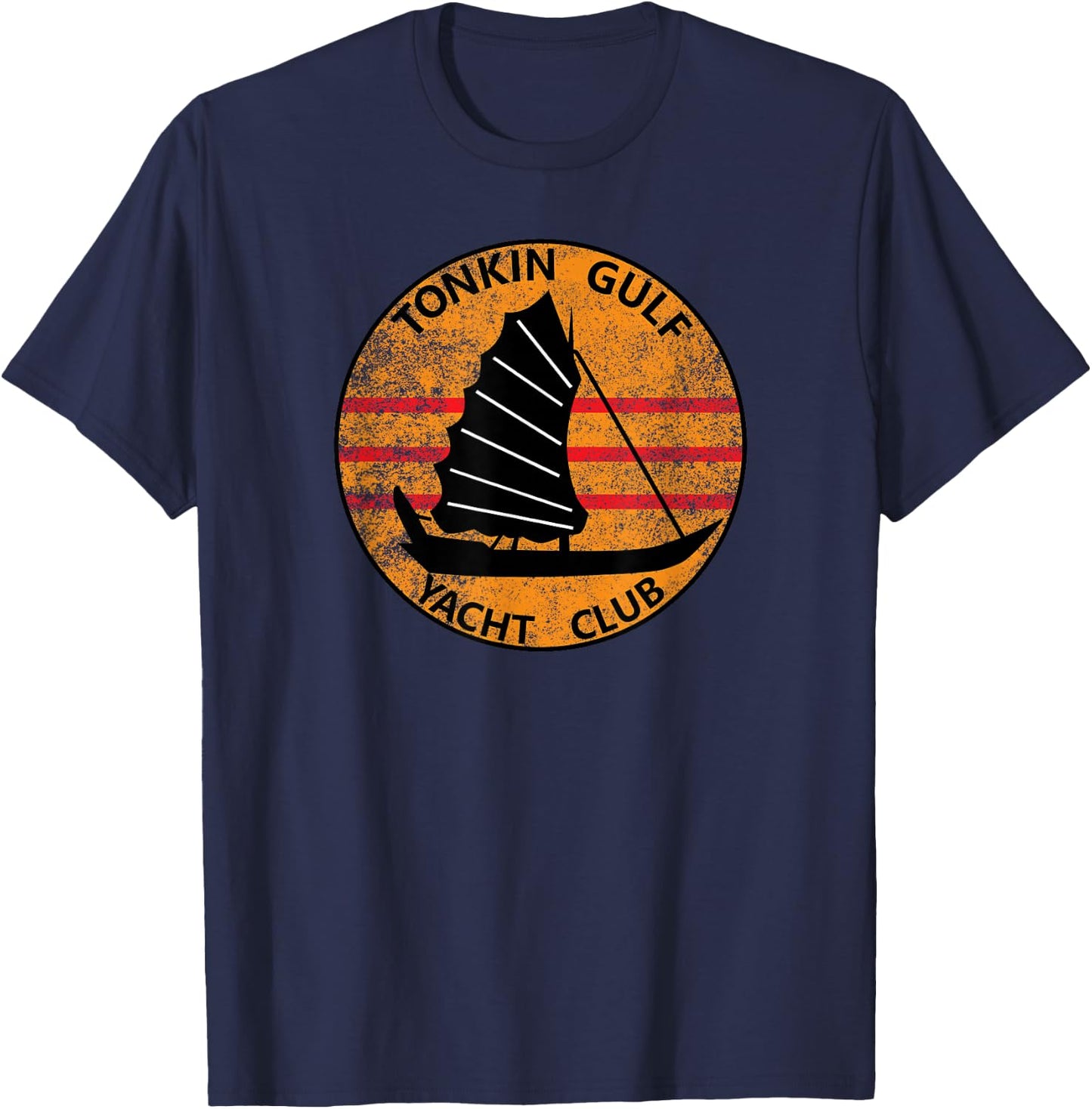 Tonkin Gulf Yacht Club 7th Fleet Vietnam Veteran Patch T-Shirt - T-Shirt | Navy