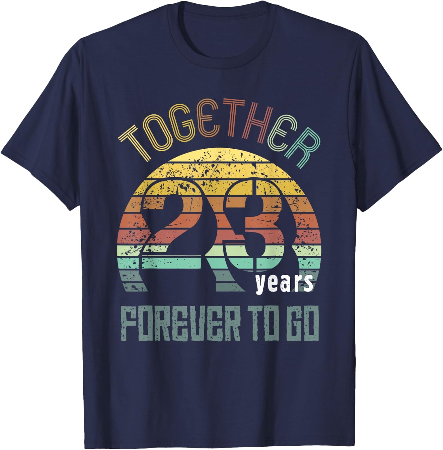 23 Wedding Anniversary for Couple Best 23rd Year of Marriage T-Shirt - T-Shirt | Navy