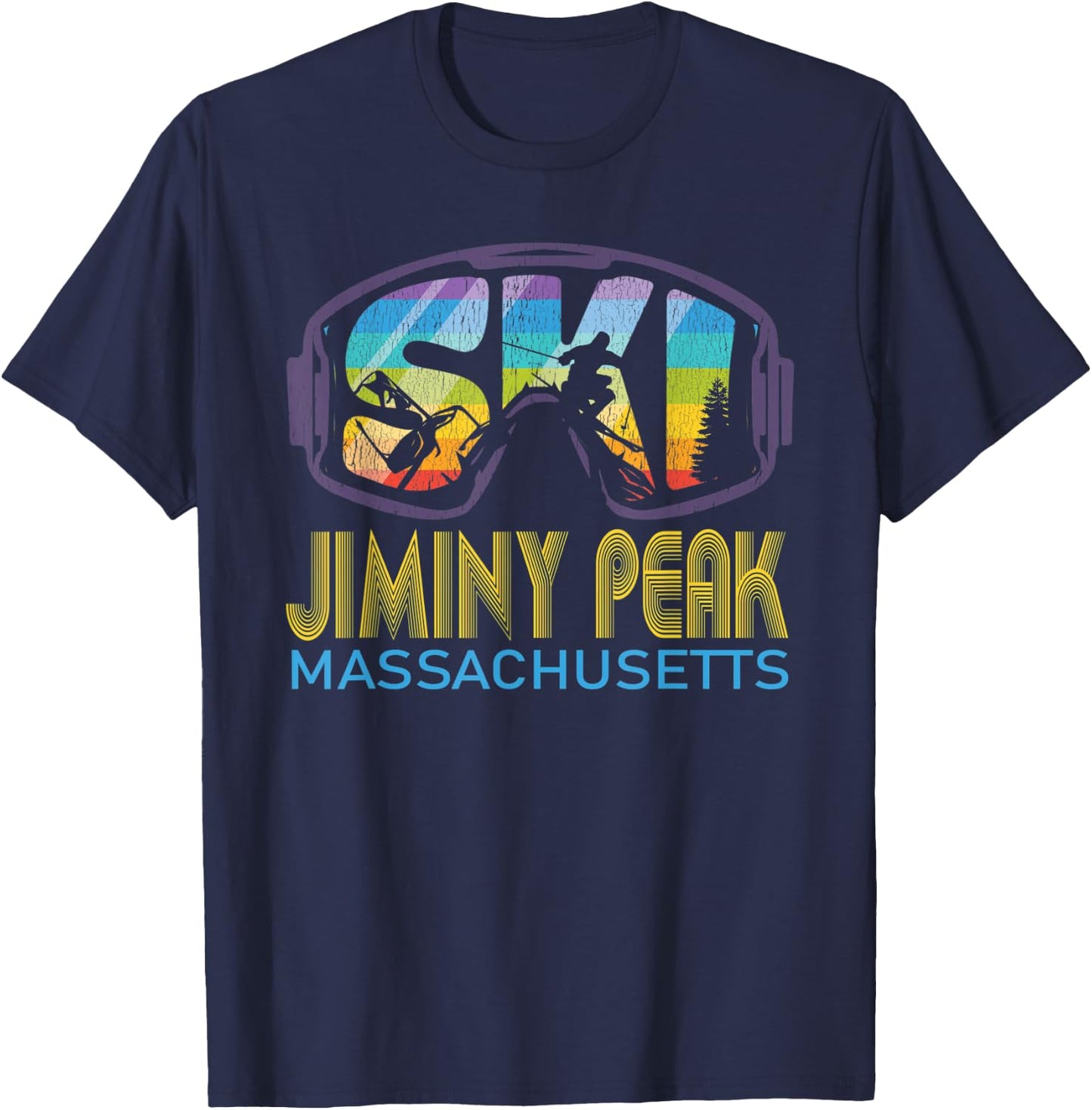 Ski Jiminy Peak Massachusetts Skiing Vacation T-Shirt - T-Shirt | Navy