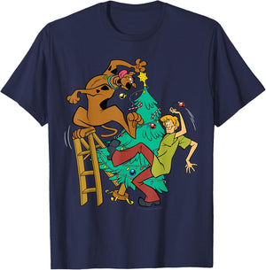 Scooby And Shaggy Christmas Dancing T-Shirt - T-Shirt | Navy